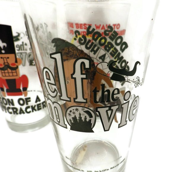 3 Elf (The Movie) Glasses/ Tumblers/ Son of Nutcracker/ Hug/ Singing Loud - Picture 5 of 5